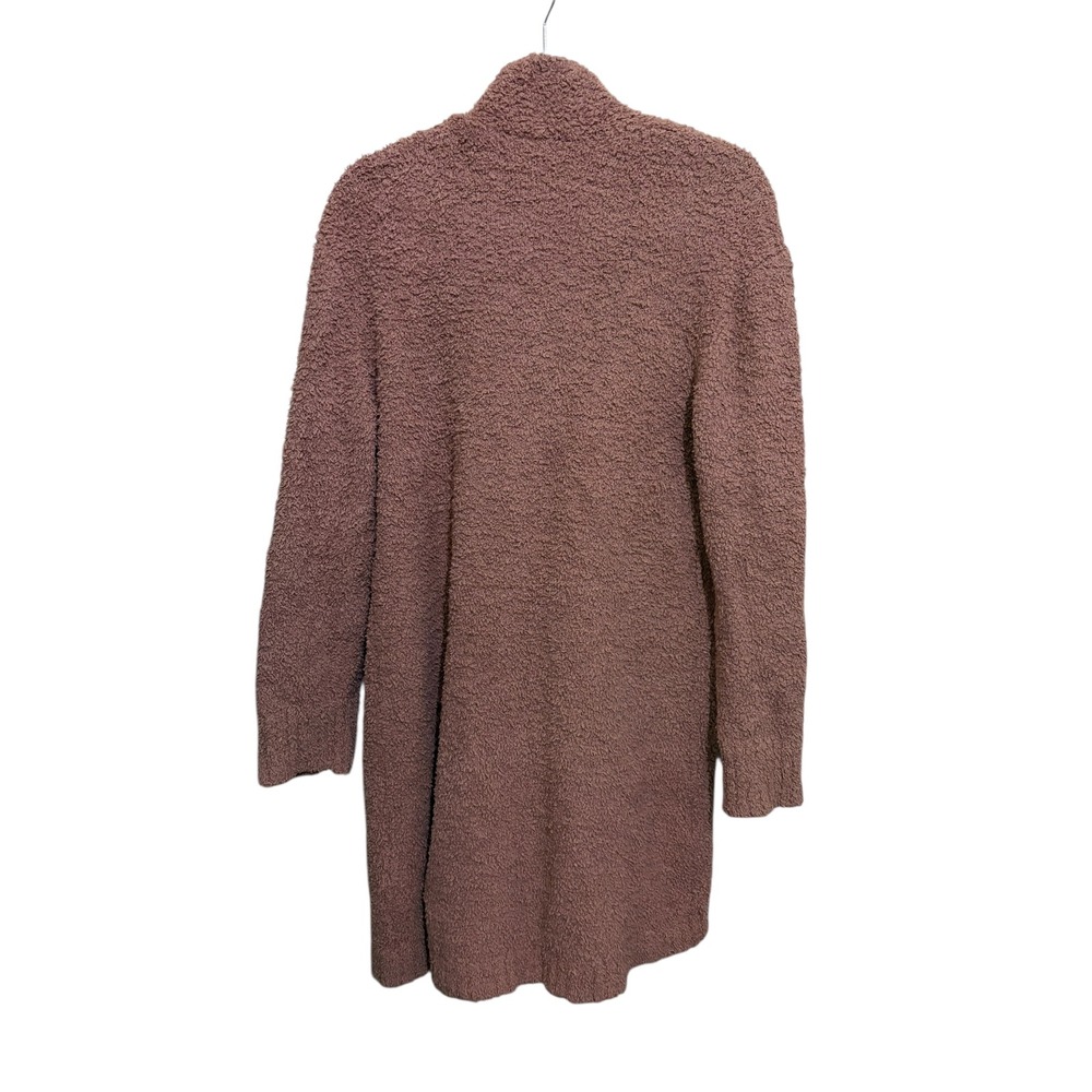 SKIMS Cozy Knit Cardigan Robe L/XL Rose Clay Pink Fuzzy Boucle Pockets Cabincore - Picture 3 of 6